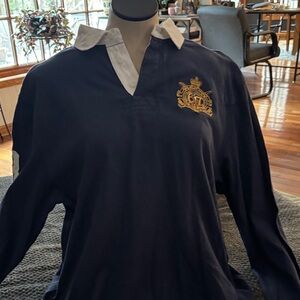 Polo Ralph Lauren Navy Shirt with Gold Crest